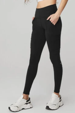 High-Waist Cargo Legging - Black -ALO ACTIVEWEAR SALE W5874R 01 b1 s1 a2 1 m90