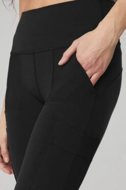 High-Waist Cargo Legging - Black -ALO ACTIVEWEAR SALE W5874R 01 b1 s1 a4 1 m90