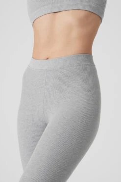 Ribbed High-Waist 7/8 Blissful Legging - Athletic Heather Grey -ALO ACTIVEWEAR SALE W5987R 02910 b1 s1 a4 1 m54 2969ec48 38f9 45da 910e 5c66a65b0aec