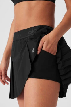 Aces Tennis Skirt - Black -ALO ACTIVEWEAR SALE W6235R 01 b1 s1 a4 1 m125