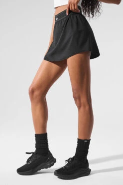 Match Point Tennis Skirt - Black -ALO ACTIVEWEAR SALE W6240R 01 b1 s1 a3 1 m76