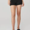 Goddess Ribbed High-Waist Hot Short - Black 2 Goddess Ribbed High-Waist Hot Short - Black -ALO ACTIVEWEAR SALE W6286R 01 b1 s1 a1 1 m89
