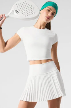 Grand Slam Tennis Skirt - White -ALO ACTIVEWEAR SALE W6289R 00 b1 s1 a1 1 m224
