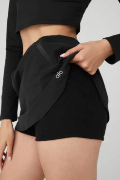 High-Waist Elevation Mini Skirt - Black -ALO ACTIVEWEAR SALE W6298R 01 b1 s1 a4 1 m54