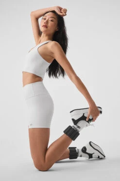 5" Airbrush High-Waist Biker Short - White -ALO ACTIVEWEAR SALE W6311R 01 b1 s1 a4 1 m54 8f1d640b fbe2 46d4 8ff2 05c4ed9c4e80