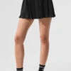 Micro Plisse Tennis Skirt - Black 2 Micro Plisse Tennis Skirt - Black -ALO ACTIVEWEAR SALE W6323R 01 b1 s1 a1 1 m54