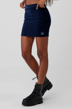 Micro Corduroy Winter Break Mini Skirt - Navy 8 Micro Corduroy Winter Break Mini Skirt - Navy -ALO ACTIVEWEAR SALE W6391R 03842 b1 s1 a3 1 m76