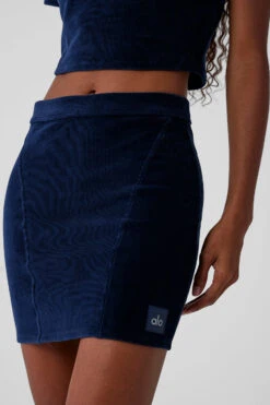 Micro Corduroy Winter Break Mini Skirt - Navy 9 Micro Corduroy Winter Break Mini Skirt - Navy -ALO ACTIVEWEAR SALE W6391R 03842 b1 s1 a4 1 m76