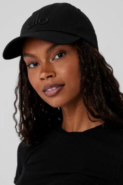 Off-Duty Cap - Black/Black -ALO ACTIVEWEAR SALE W7112R 0101 b1 s1 a2 1 m76