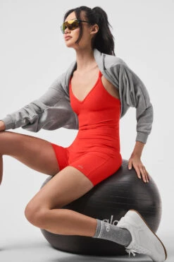 Alosoft Suns Out Onesie - Red Hot Summer 11 Alosoft Suns Out Onesie - Red Hot Summer -ALO ACTIVEWEAR SALE W8137R 04356 b1 s1 a4 1 m54