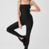 Airlift Disco Daze Onesie - Black -ALO ACTIVEWEAR SALE W8148R 01 b1 s1 a1 1 m177