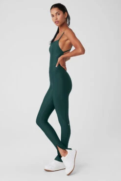 Airlift Disco Daze Onesie - Midnight Green -ALO ACTIVEWEAR SALE W8148R 04570 b1 s1 a3 1 m18