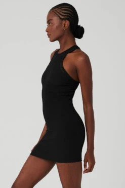 Seamless Open Air Racerback Dress - Black -ALO ACTIVEWEAR SALE W8158R 01 b1 s1 a2 1 m100