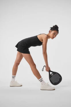 Alosoft Courtside Tennis Dress - Black -ALO ACTIVEWEAR SALE W8176R 01 b1 s1 a4 1 m54
