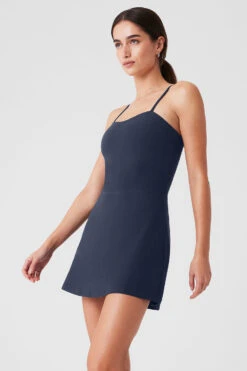 Alosoft Courtside Tennis Dress - Navy -ALO ACTIVEWEAR SALE W8176R 03842 b1 s1 a3 1 m174
