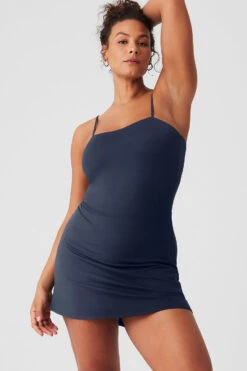 Alosoft Courtside Tennis Dress - Navy -ALO ACTIVEWEAR SALE W8176R 03842 b1 s3 a1 1 m182