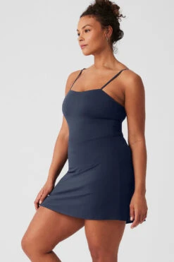 Alosoft Courtside Tennis Dress - Navy -ALO ACTIVEWEAR SALE W8176R 03842 b1 s3 a3 1 m182