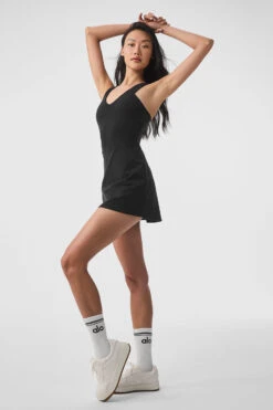 Airbrush Real Dress - Black -ALO ACTIVEWEAR SALE W8190R 01 b1 s1 a3 1 m54