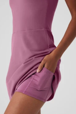 Airbrush Real Dress - Soft Mulberry -ALO ACTIVEWEAR SALE W8190R 05276 b1 s1 a004 1 m18