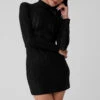 Euphoria Long Sleeve Dress - Black -ALO ACTIVEWEAR SALE W8230R 01 b1 s1 a1 1 m54