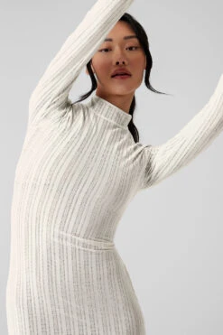 Euphoria Long Sleeve Dress - Ivory 9 Euphoria Long Sleeve Dress - Ivory -ALO ACTIVEWEAR SALE W8230R 03299 b1 s1 a4 2 m54