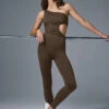 Airlift 7/8 Decadent Bodysuit - Espresso -ALO ACTIVEWEAR SALE W8243R 04064 b1 s1 a5 1 m174
