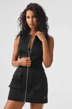 Night Out Cargo Dress - Black -ALO ACTIVEWEAR SALE W8254R 01 b1 s1 a3 1 m18