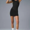 Alosoft Sunbeam Dress - Black -ALO ACTIVEWEAR SALE W8255R 01 b1 s1 a1 1 m18