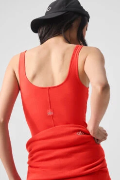 Alosoft Head Start Dress - Red Hot Summer -ALO ACTIVEWEAR SALE W8261R 04356 b1 s1 a3 1 m54