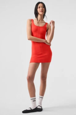 Alosoft Head Start Dress - Red Hot Summer -ALO ACTIVEWEAR SALE W8261R 04356 b1 s1 a6 1 m54