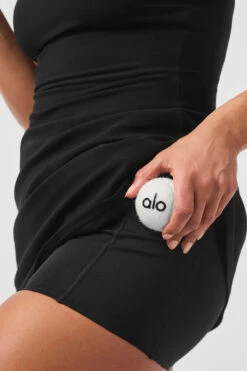 Alosoft Backspin Dress - Black -ALO ACTIVEWEAR SALE W8276R 01 b1 s1 a3 1 m182